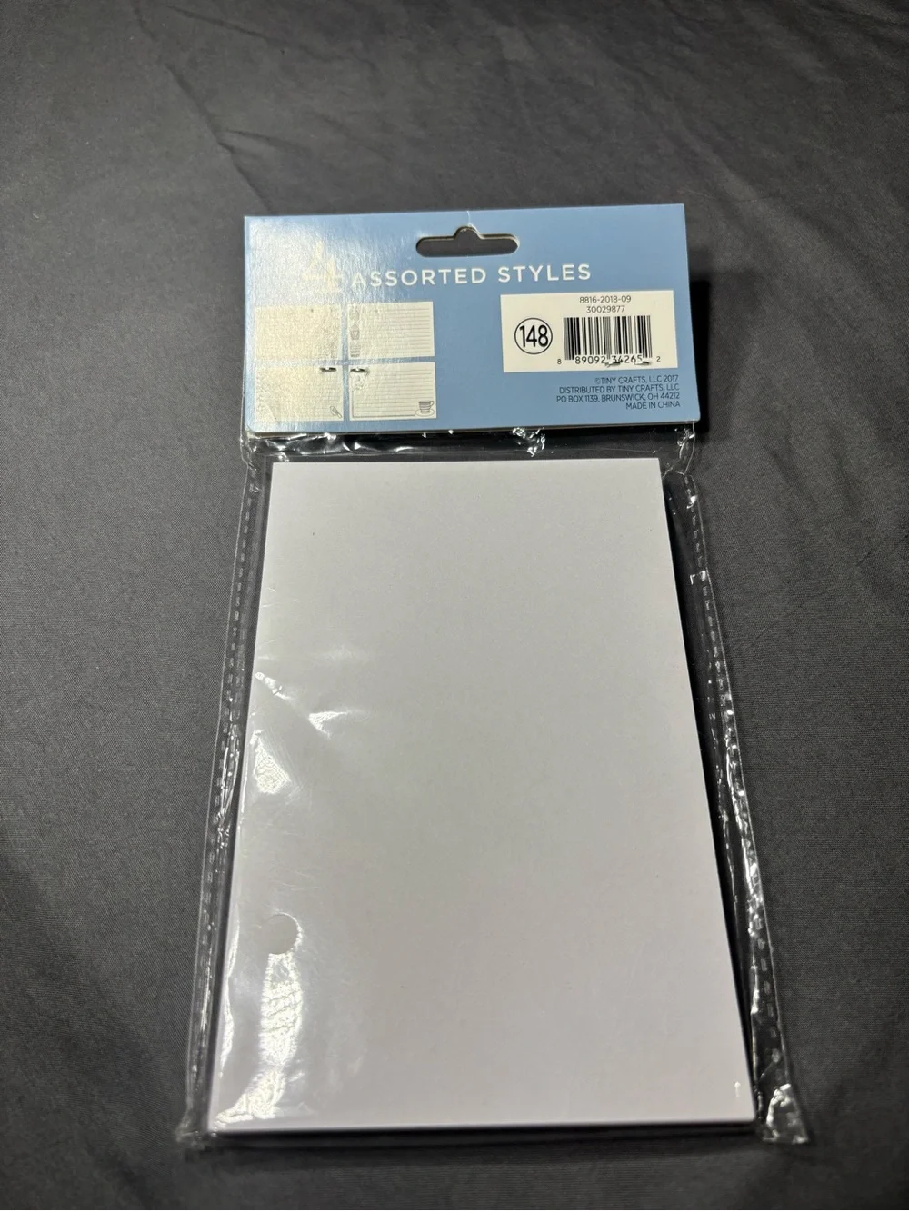 New Assorted White Floral Note Cards 48 Cards 4 Styles